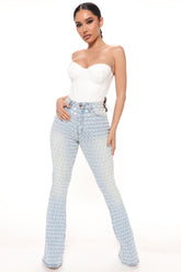 About the Feels Stretch Flare Jeans - Light Blue Wash Ins Street